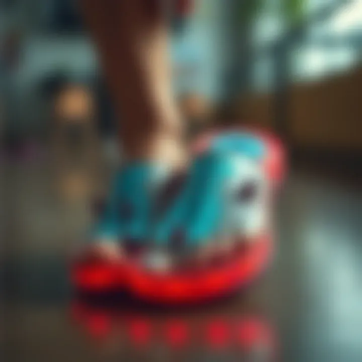 Innovative design of acupressure foot massage slippers showcasing pressure points