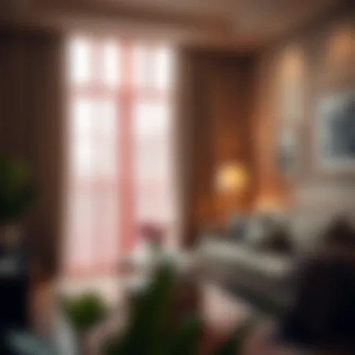 Elegant Living Room with Adhesive Curtain Hooks Elegant living room showcasing curtains held by adhesive hooks