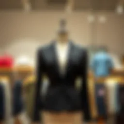 Chic blazer on a mannequin showcasing a modern design