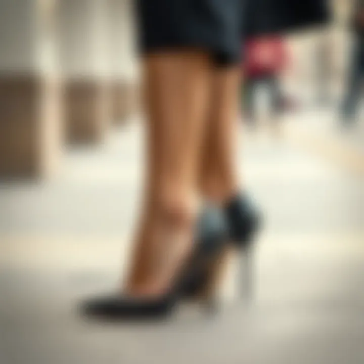 Chic high heel shoes paired with trendy outfits