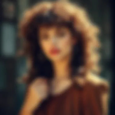 A stylish individual wearing a long curly wig, confidently showcasing a chic fashion choice.