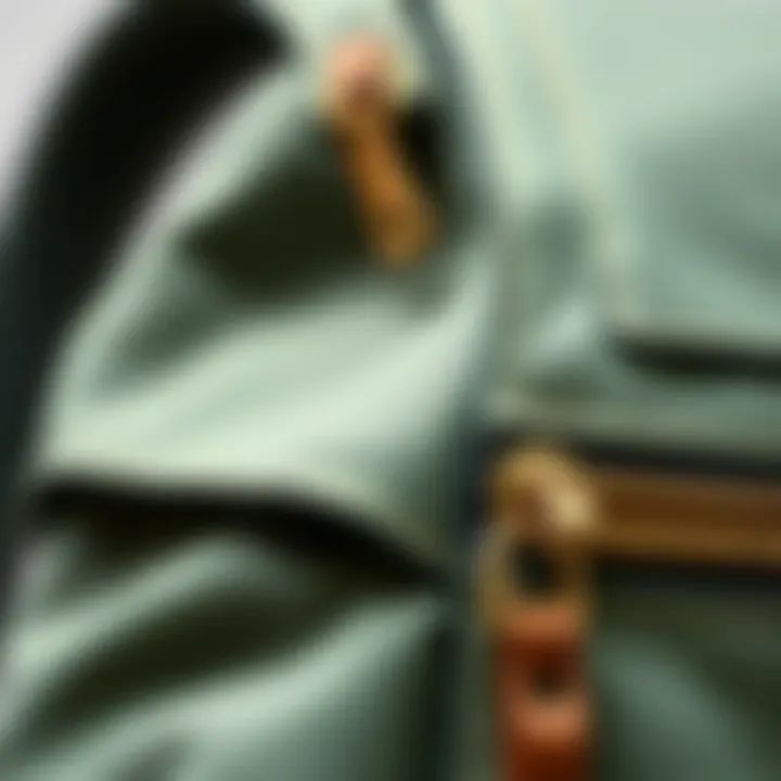 Textured Elegance: Fabric Choices for Backpack Purses Close-up of fabric texture on a backpack purse designed for versatility