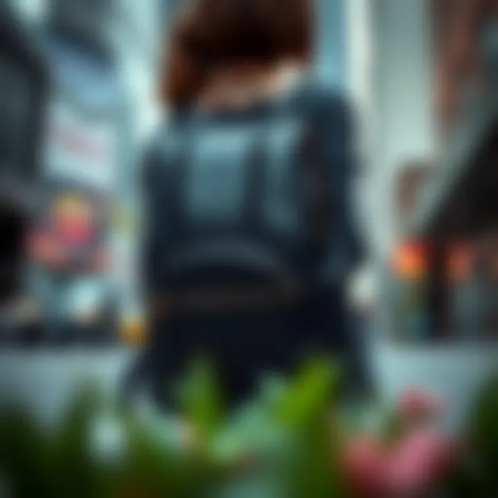 Urban Chic: The Backpack Purse with Back Zipper Stylish backpack purse with back zipper showcased in urban setting