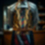 Stylish barber apron showcasing unique fabric and design