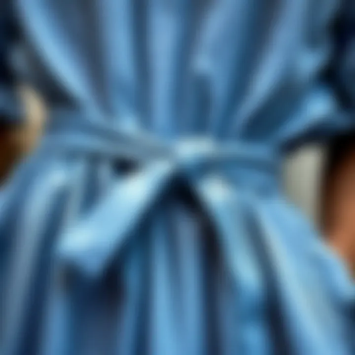 Fabric Quality of a Belted Summer Dress Close-up of fabric texture highlighting the quality of a belted summer dress