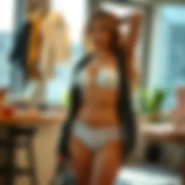 Fashionable styling options featuring lifting panties with outfits