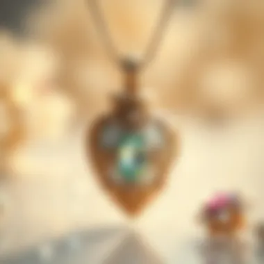 Elegance in Personalization Elegant birthstone urn necklace showcasing intricate design and personalization