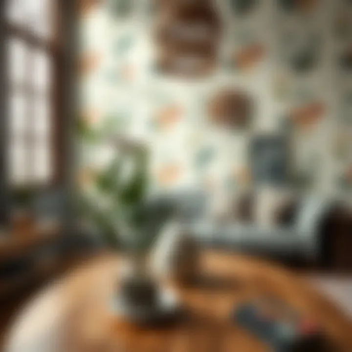 Stylish application of bohemian contact paper on furniture