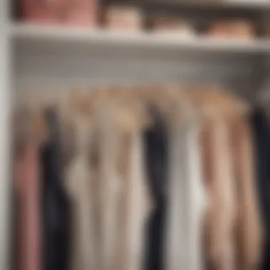 Closet Organization with Bra Hanger Organizers A beautifully organized closet featuring a variety of bra hanger organizers