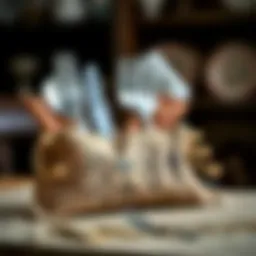 Elegant burlap cutlery pouch displaying intricate design