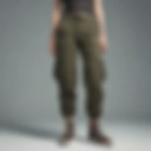 Stylish cargo pants on a model showcasing contemporary fashion trends