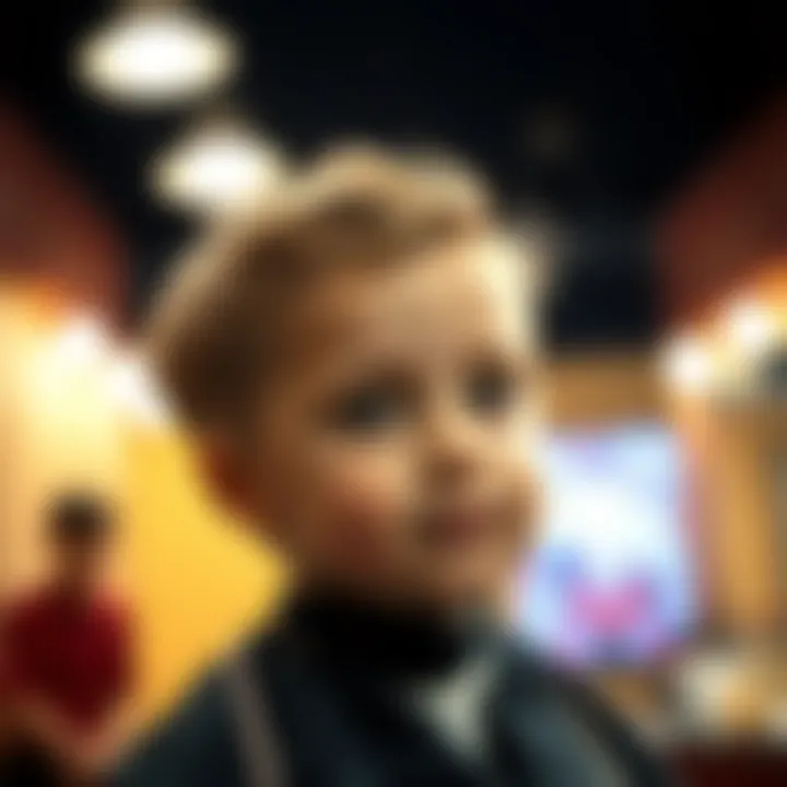 Making Haircuts Fun with Stylish Capes A child enjoying a haircut wearing a stylish barber cape