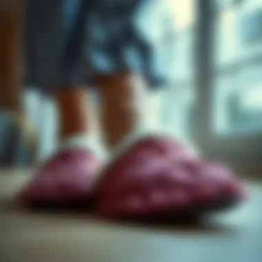 Safety features of slippers for elderly individuals