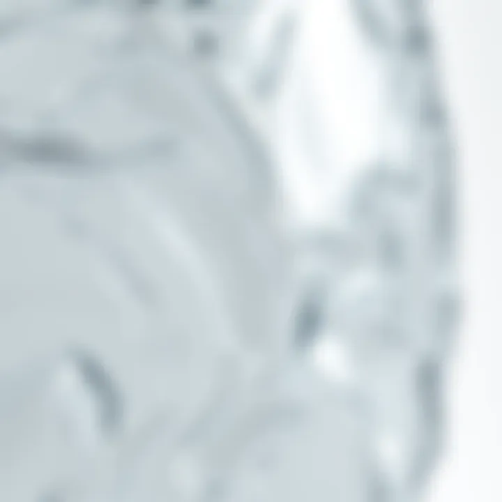 Detailed View of Clear Gel Filler Texture Close-up of clear gel vase filler showcasing its texture and shine