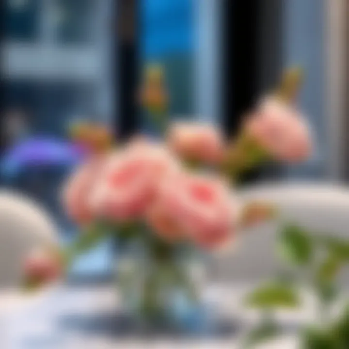 Elegant Floral Display with Clear Gel Filler Sleek clear gel vase filler enhancing a modern floral arrangement