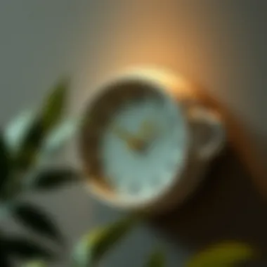 Artistic Coffee Cup Wall Clock Artistic representation of a coffee cup wall clock