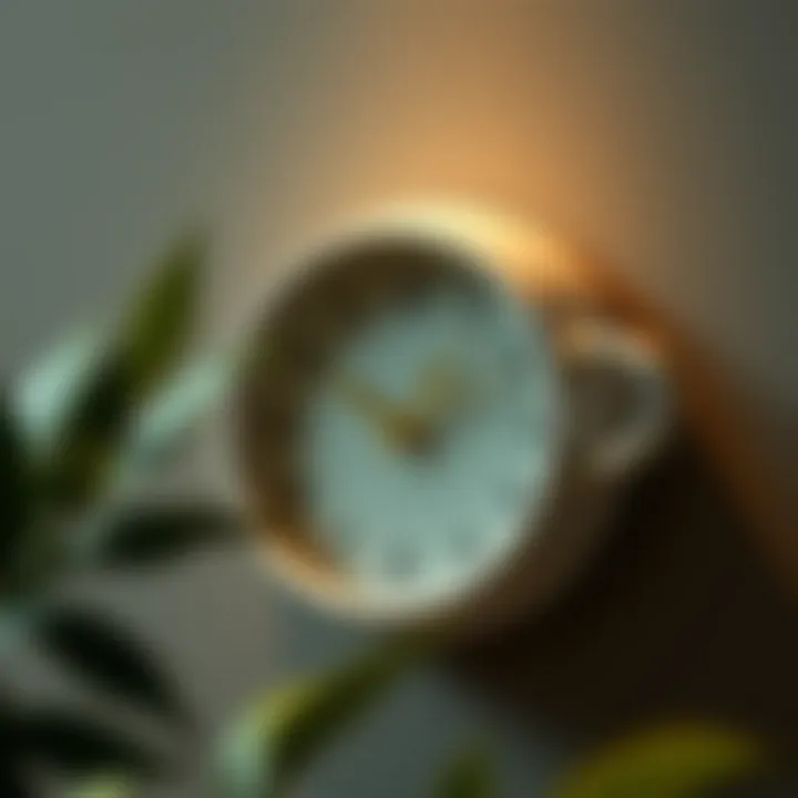 Artistic Coffee Cup Wall Clock Artistic representation of a coffee cup wall clock