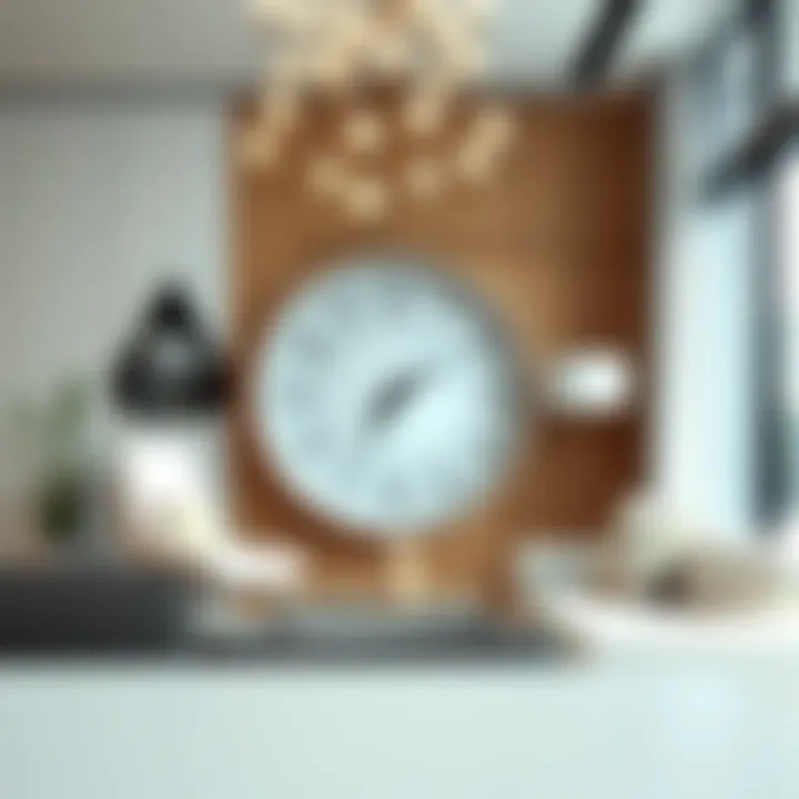 Coffee Cup Clock in Modern Decor Contemporary interior featuring a coffee cup wall clock