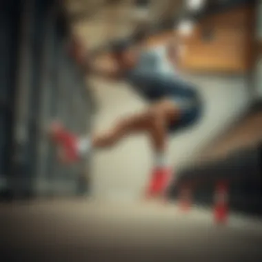 Dynamic athlete showcasing agility in Academy sports footwear