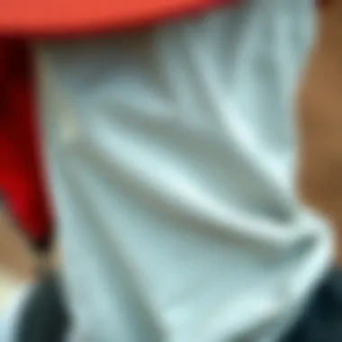 Close-up view of breathable fabric used in hiking hats