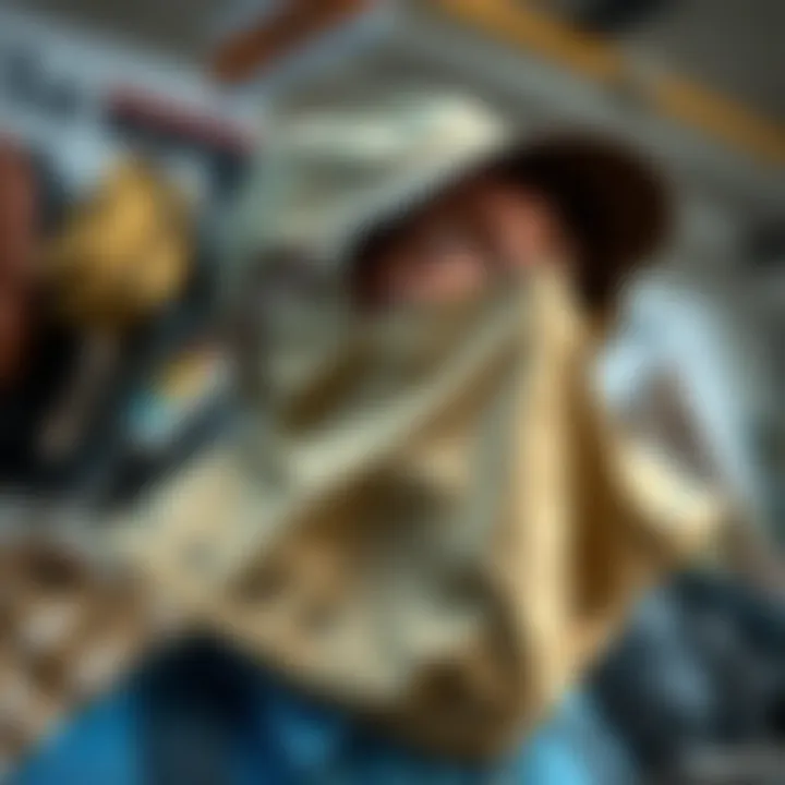 Maintenance tips for hiking hats displayed visually