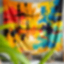 A vibrant tapestry showcasing abstract art