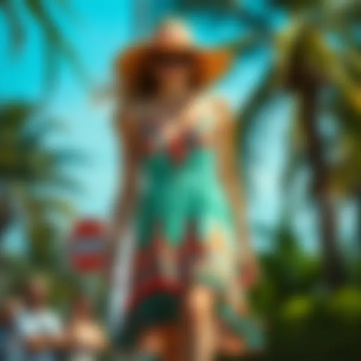 Vibrant Patterns for Summer Festivities Vibrant patterned sun dress for lively summer events