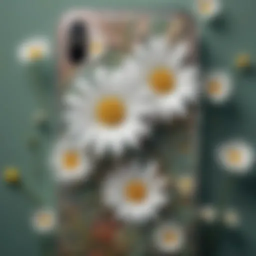 Vibrant daisy phone case showcasing intricate floral design