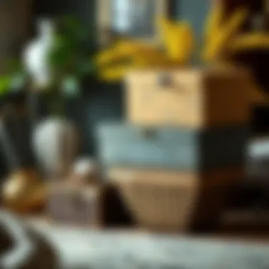 Aesthetic Appeal: Enhancing Home Decor with Storage Solutions Beautifully arranged decorative storage boxes enhancing home aesthetics