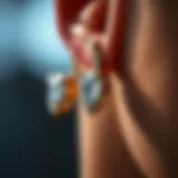 Elegant diamond magnetic earrings showcasing their sophisticated design