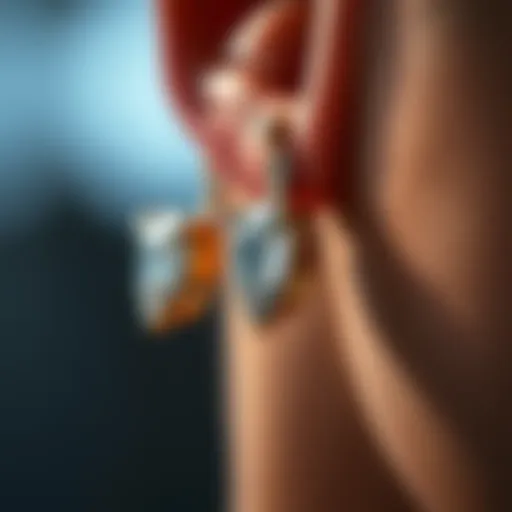 Elegant diamond magnetic earrings showcasing their sophisticated design