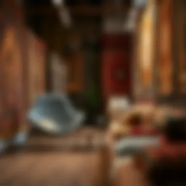 Diverse Tapestry Collection A diverse collection of tapestries displayed in a gallery