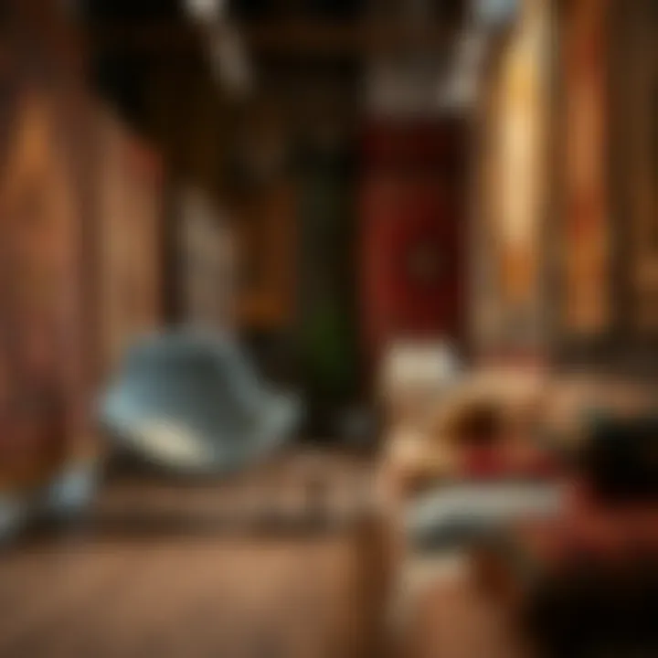 Diverse Tapestry Collection A diverse collection of tapestries displayed in a gallery