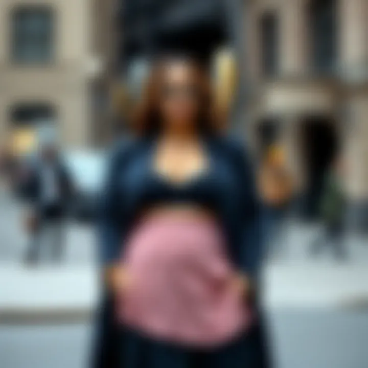 Confident Street Style in Emery Rose Plus Size Clothing A fashion-forward individual confidently wearing Emery Rose plus size apparel in an urban setting.