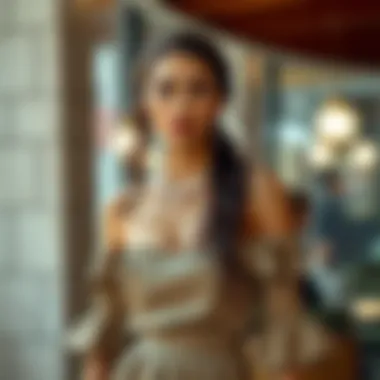 Modern Interpretations of the Off-the-Shoulder Style A modern twist on the off-the-shoulder silhouette, integrating contemporary fashion elements.