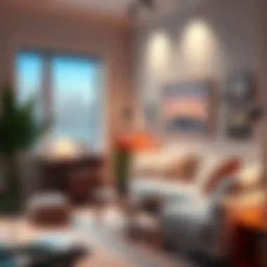 A cozy corner with anime art and subtle color palettes