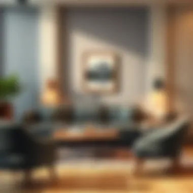 A refined selection of furniture suitable for an anime decor theme