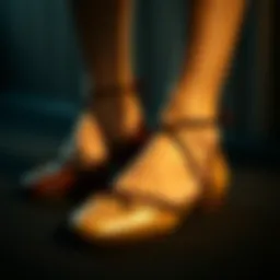 Elegant ballet flats showcasing criss cross straps