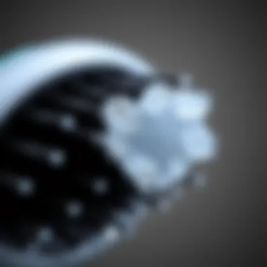 Close-up of silicone bristles for effective cleansing