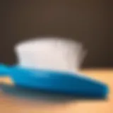 Silicone hair brush showcasing flexibility