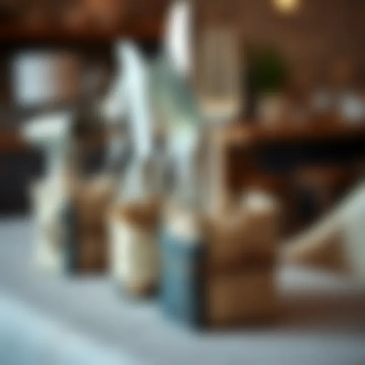 Close-up of Decorative Burlap Holders Close-up of burlap silverware holders with decorative elements