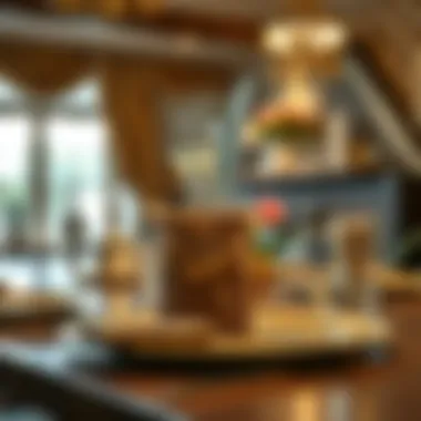 Elegant Table Setting with Burlap Holders Elegant table setting featuring burlap silverware holders