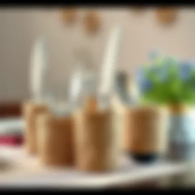 Variety of Styled Burlap Silverware Holders Variety of burlap silverware holders styled for different occasions