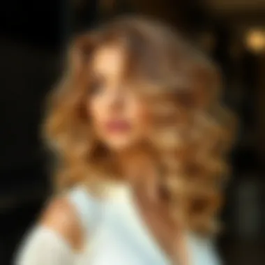 A fashionable look featuring curly colored clip-in hair extensions styled elegantly