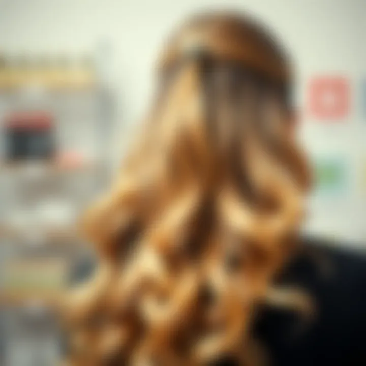 A maintenance guide graphic for curly colored clip-in hair extensions