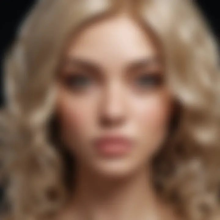 A detailed view of the lace front construction of a synthetic wig, emphasizing craftsmanship and design.