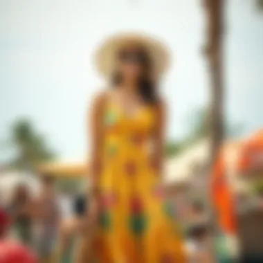 Summer Vibes: The Joy of Bohemian Attire A vibrant bohemian dress perfect for a summer outing