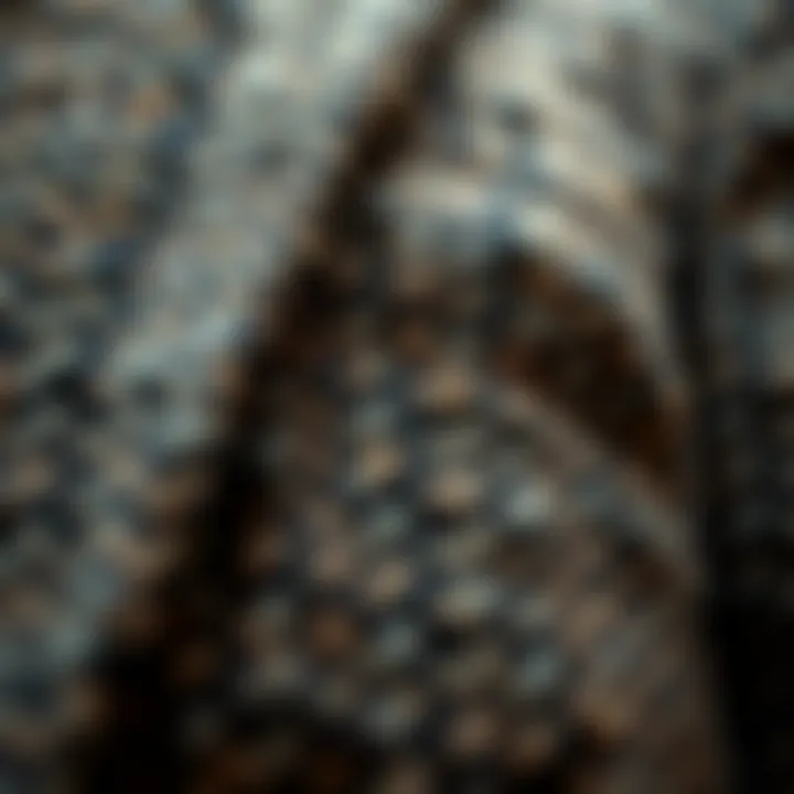 Close-up of intricate tweed fabric texture showcasing the craftsmanship