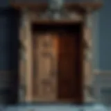 Intricate Wooden Doorway Design Elegant wooden doorway with intricate carvings