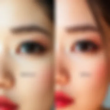 Before and after results of using My Lash Serum